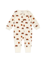 L'oved Baby Footless Zipper Romper - Brown Bear