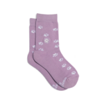 Conscious Step Children’s Socks That Save Dogs (Purple Paw Print)
