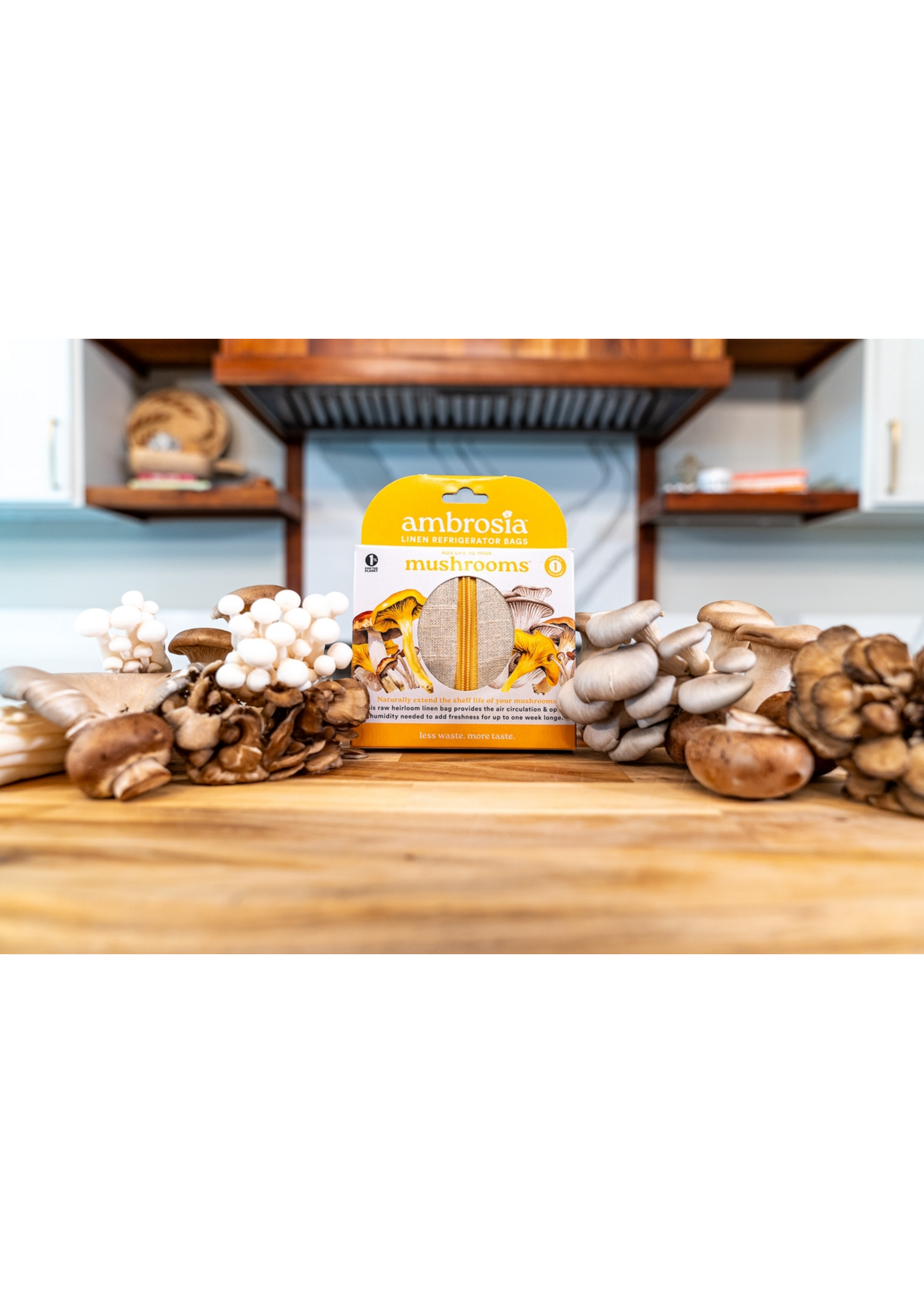 Ambrosia European Flax Linen Produce Bag  - Mushrooms