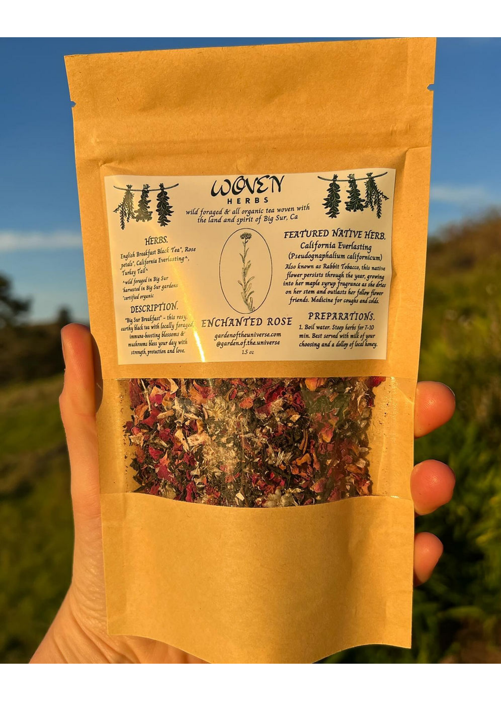 Woven Herbs Enchanted Rose Tea Loose Leaf 2oz