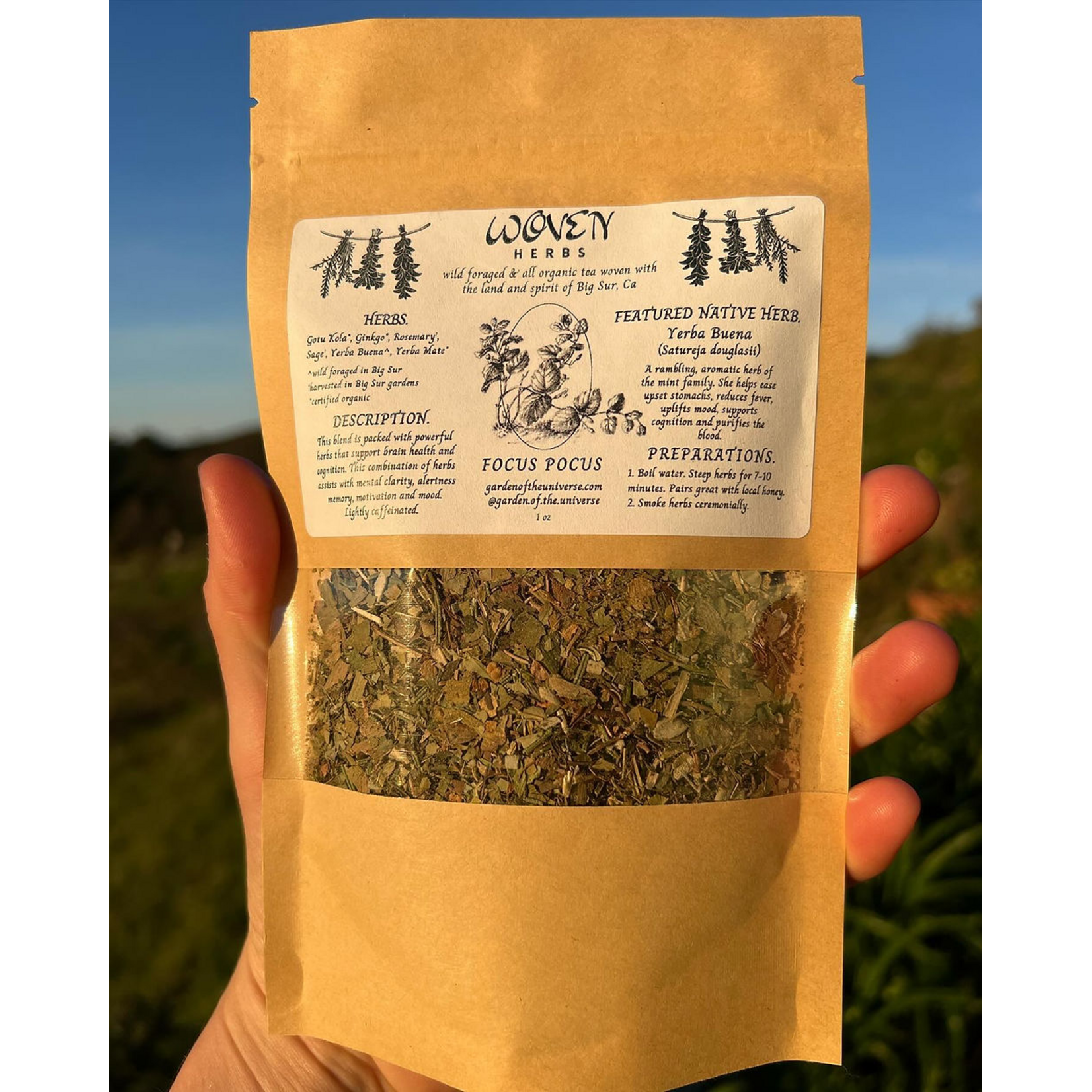 Woven Herbs Focus Pocus Tea Loose Leaf 2oz