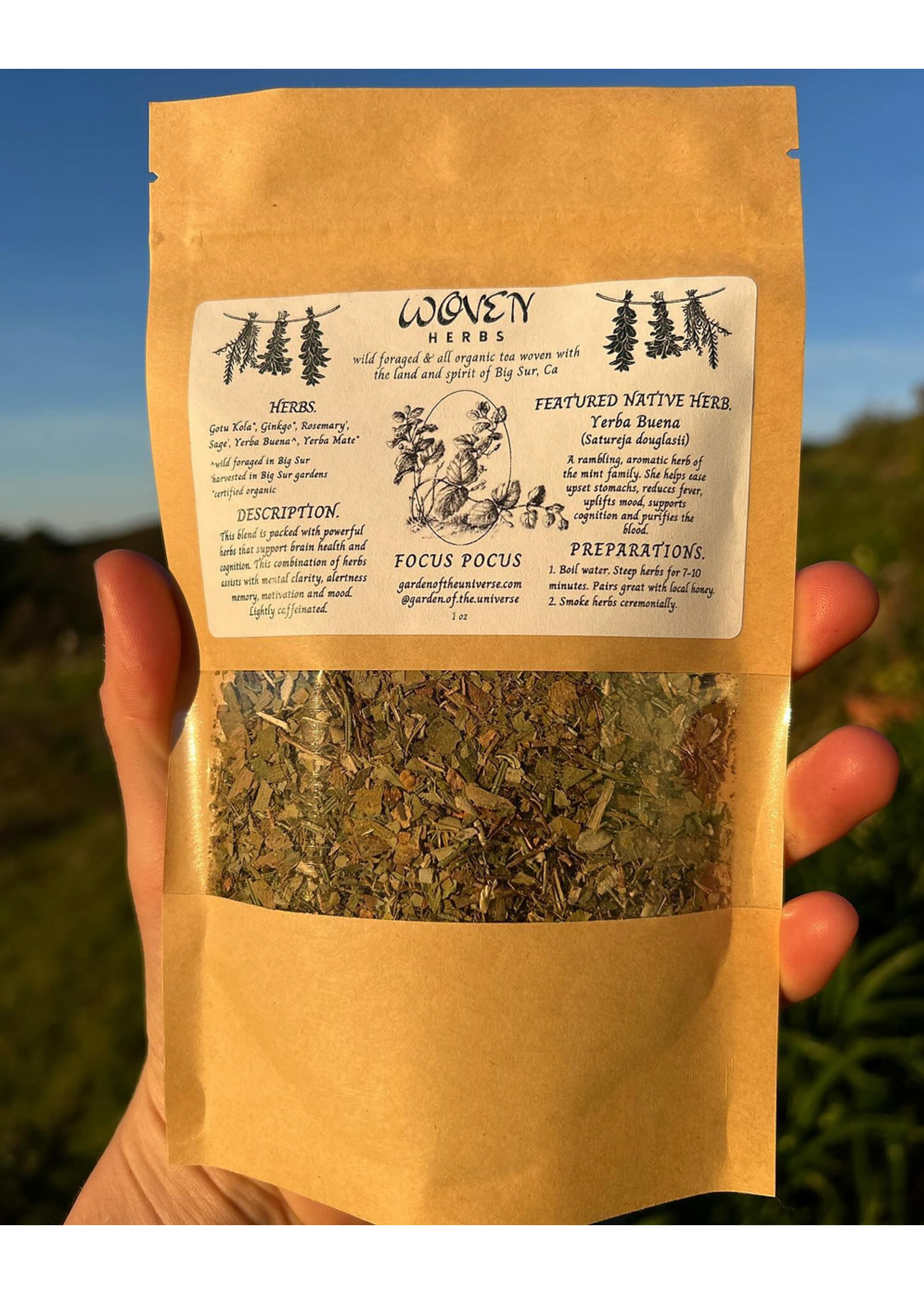 Woven Herbs Focus Pocus Tea Loose Leaf 2oz
