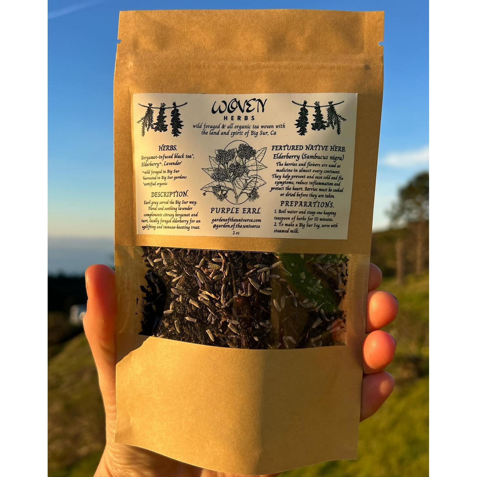 Woven Herbs Purple Earl Tea Loose Leaf 2oz