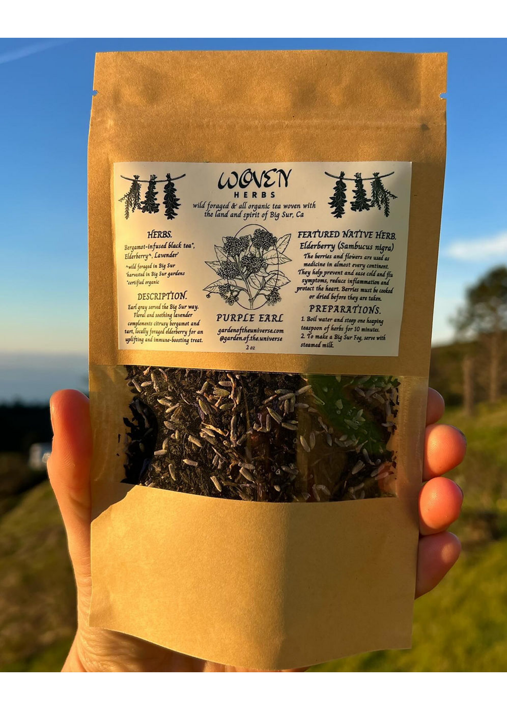 Woven Herbs Purple Earl Tea Loose Leaf 2oz