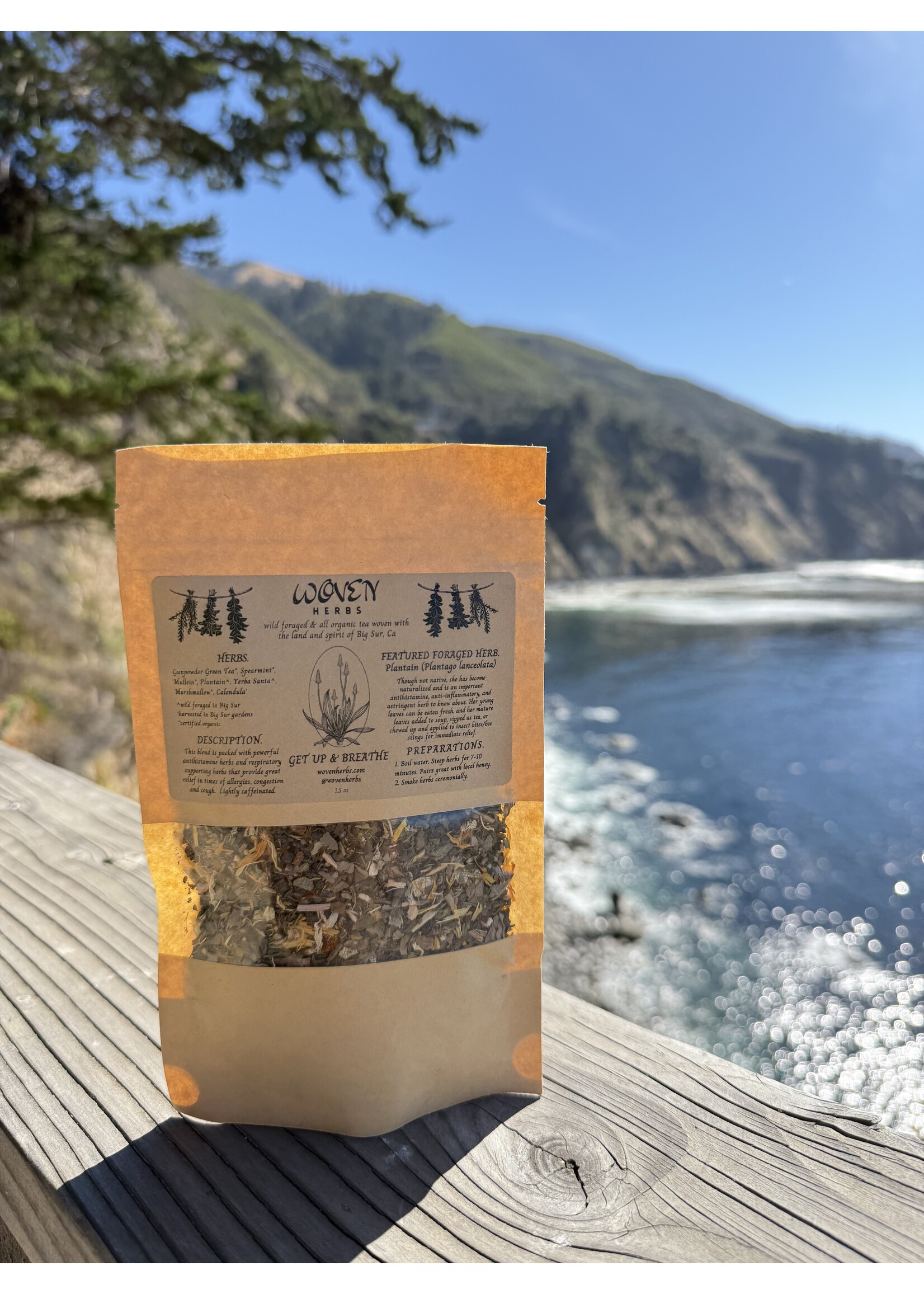 Woven Herbs Get Up & Breath Tea Loose Leaf 2oz