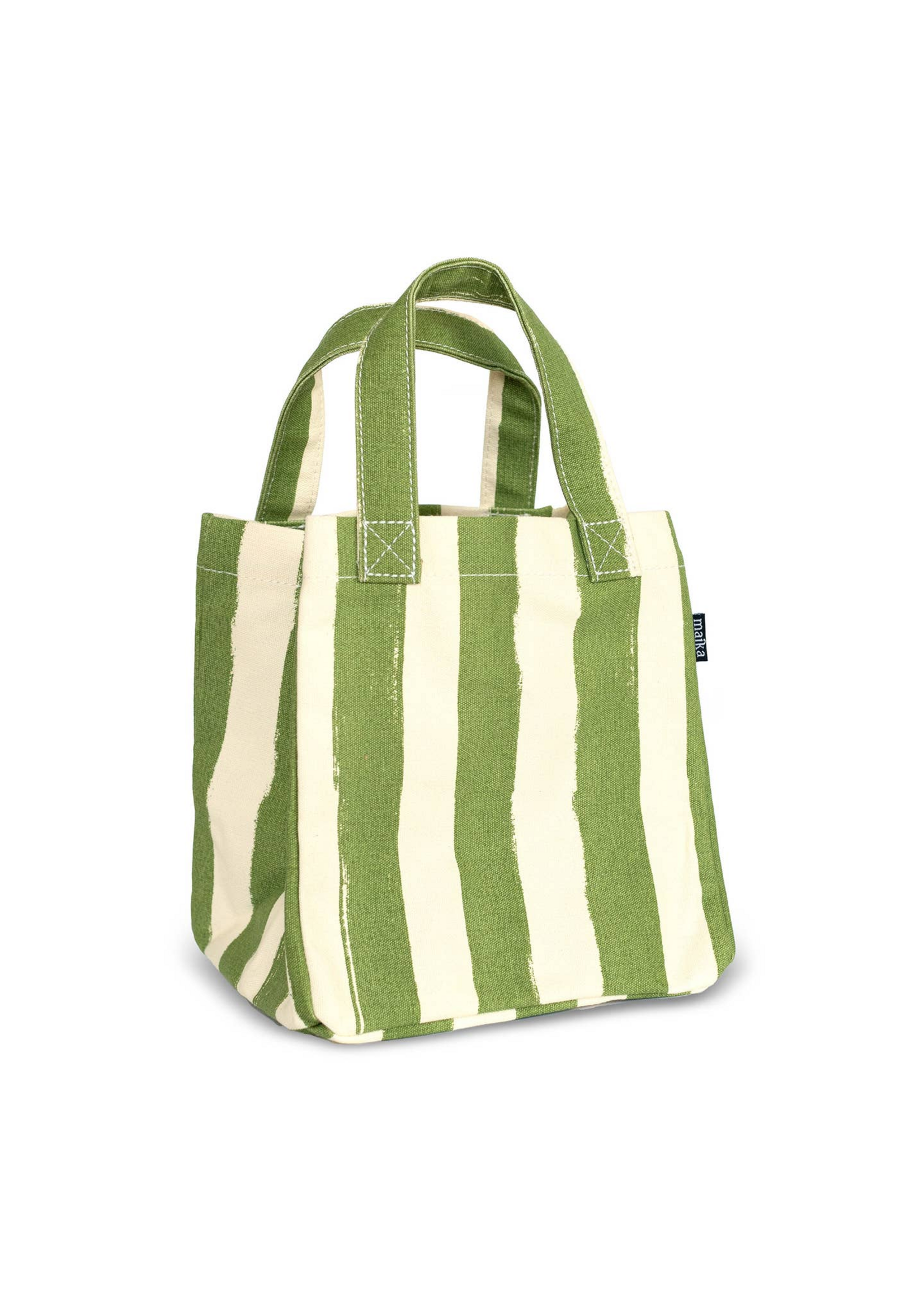 Maika Goods Recycled Canvas Lunch Tote -  Linea Olive