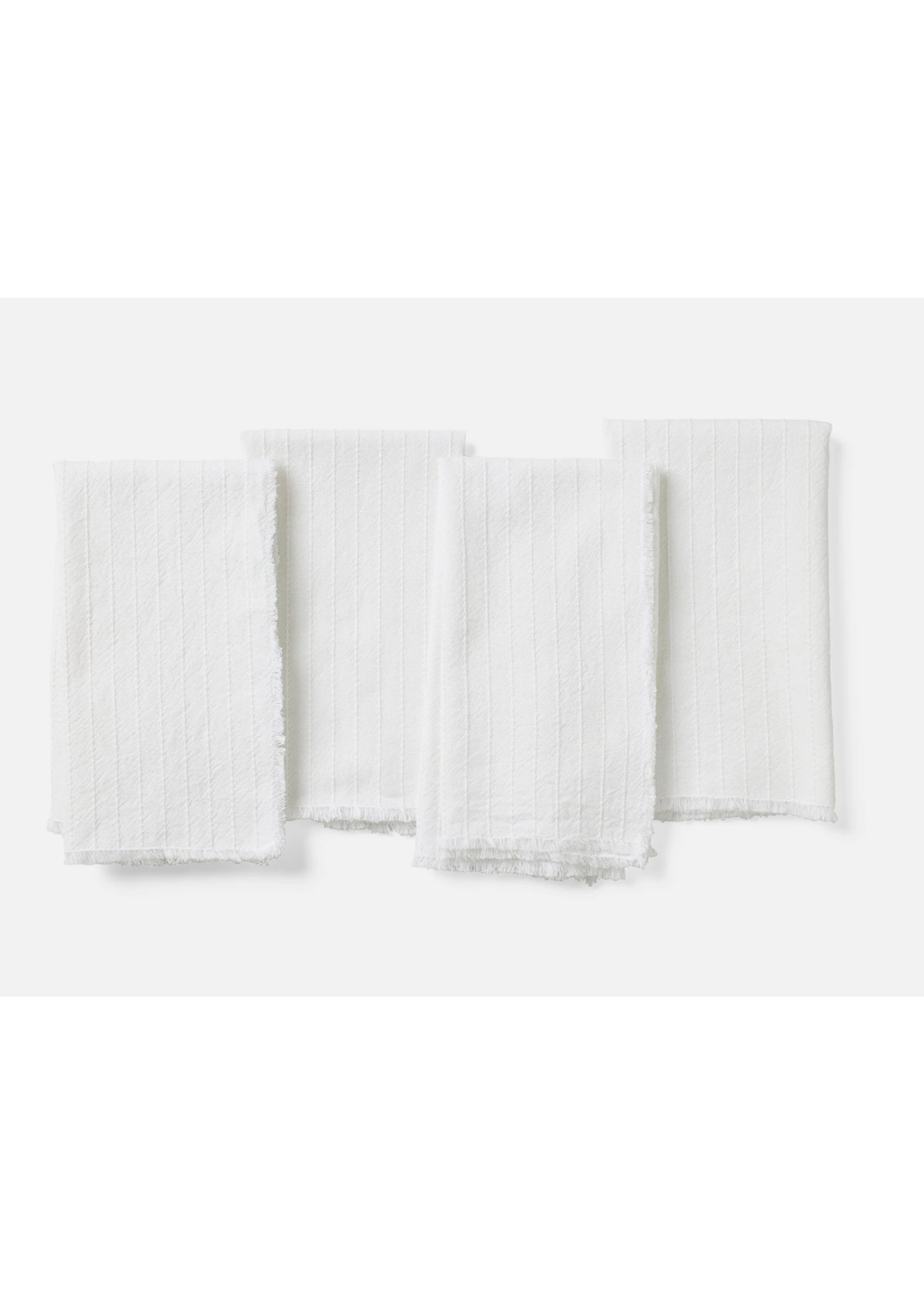 Fringe Napkin - White