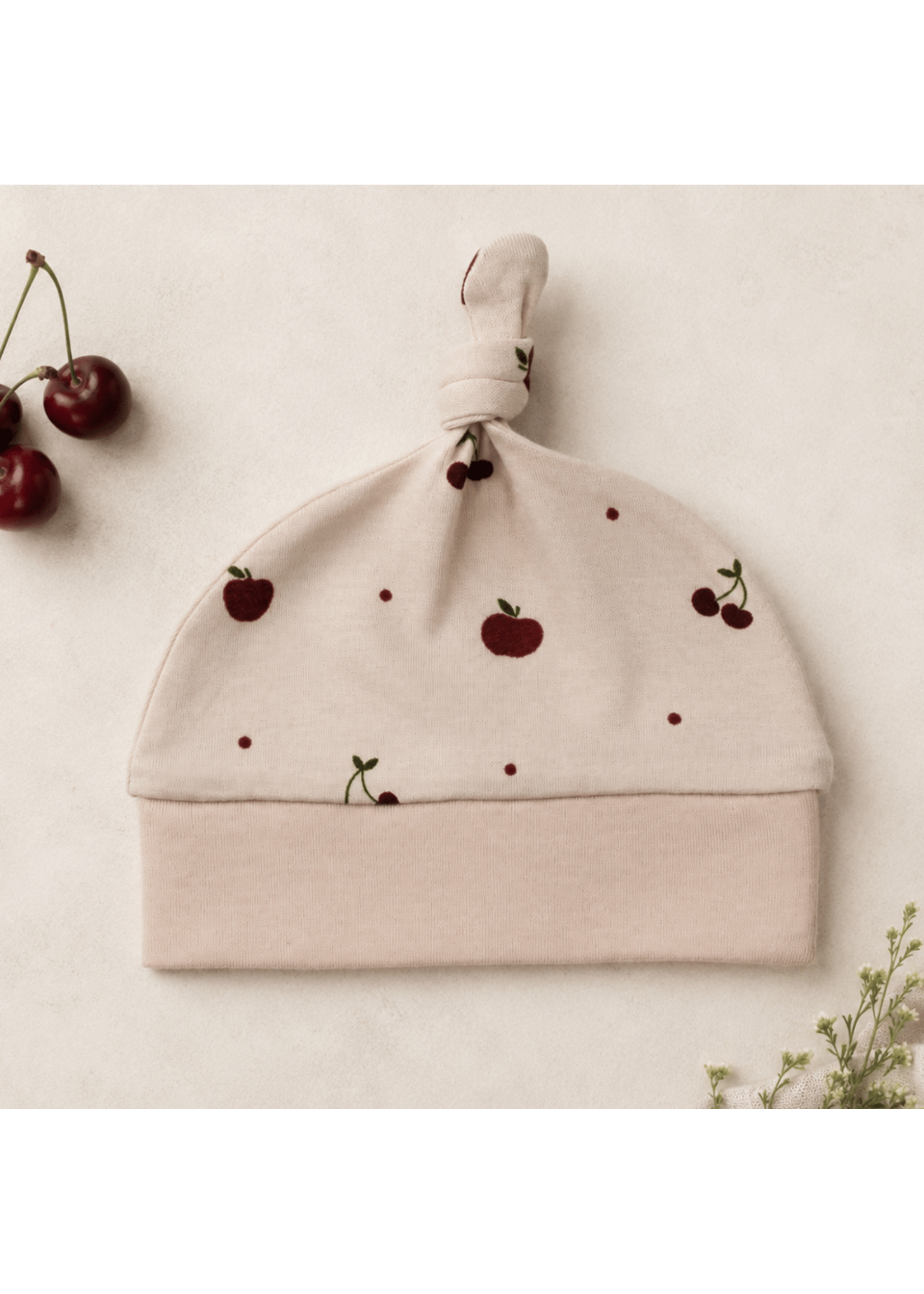 L'oved Baby Knot Hat Cherry Apple
