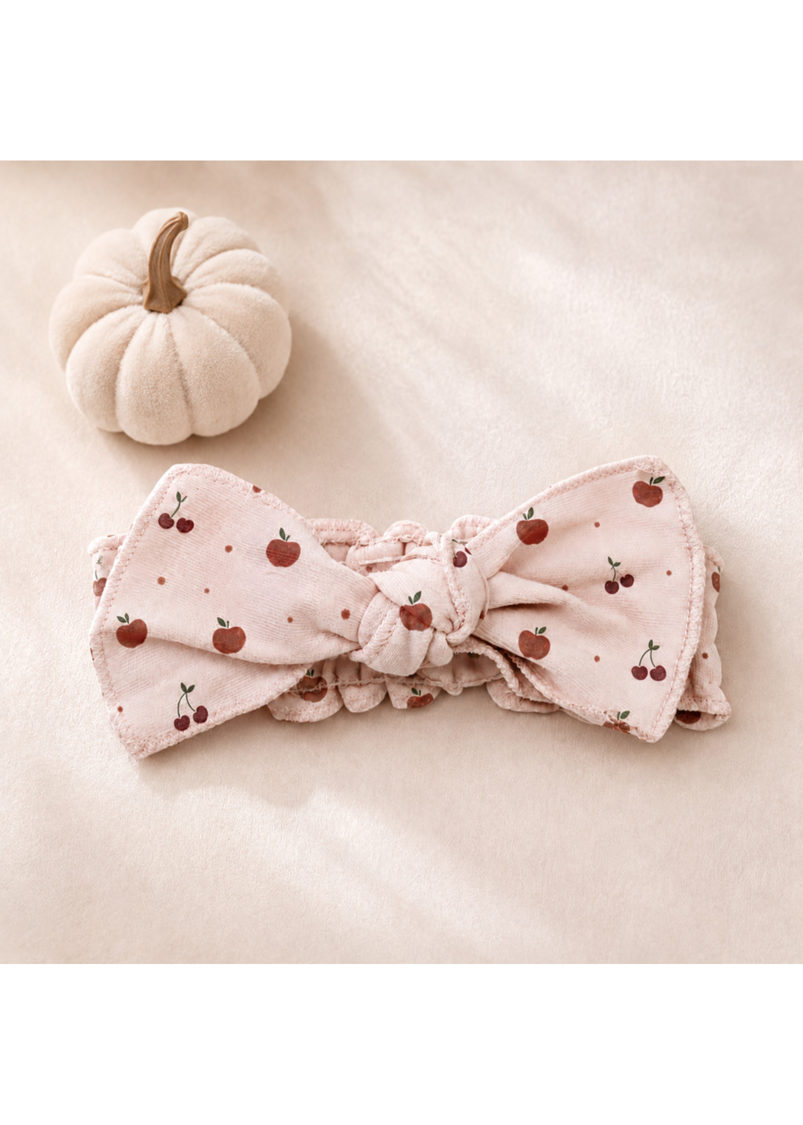 L'oved Baby Smocked Tie Headband Cherry Apple
