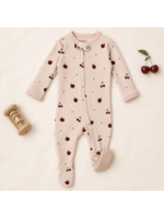 L'oved Baby Organic Zipper Footie Cherry Apple