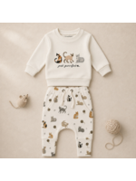 L'oved Baby Henley Sweatshirt & Jogger Set 9 Lives Cats