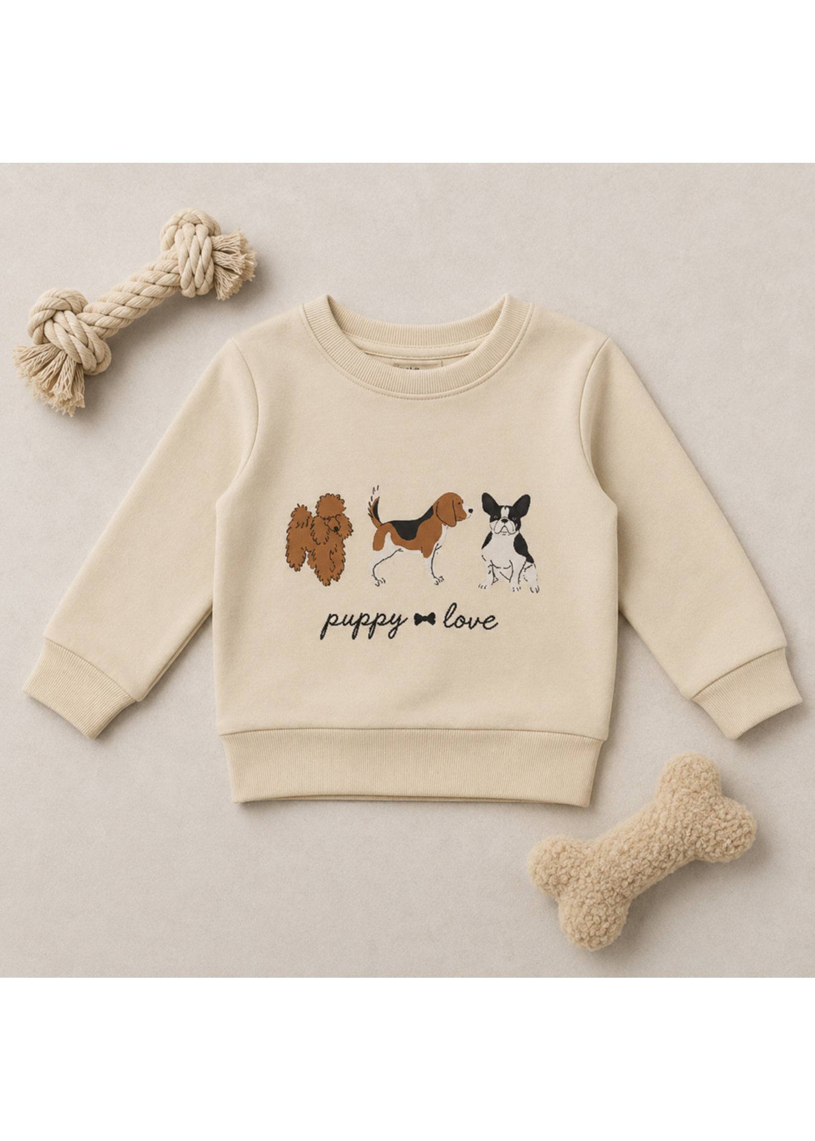 L'oved Baby Crewneck Sweatshirt Puppy Love Dogs