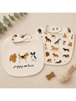 L'oved Baby Reversible Bib Puppy Love Dogs