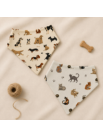 L'oved Baby Bandana Bib Set of 2 Cats & Dogs