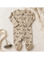 L'oved Baby Organic Zipper Footie Coastal Crew
