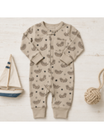 L'oved Baby Organic Footless Zipper Romper Coastal Crew