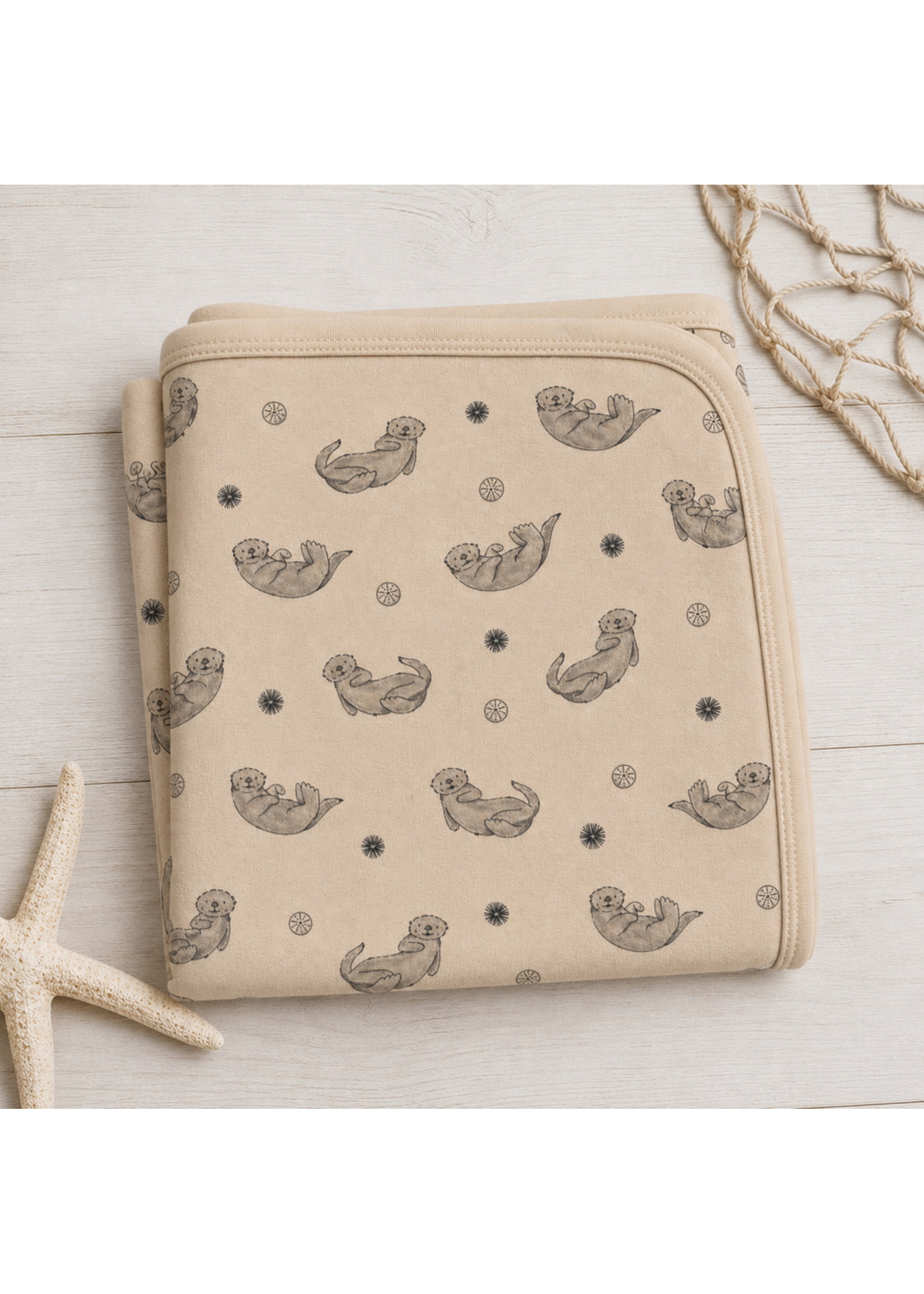 L'oved Baby Baby Blanket Coastal Crew Sea Otter