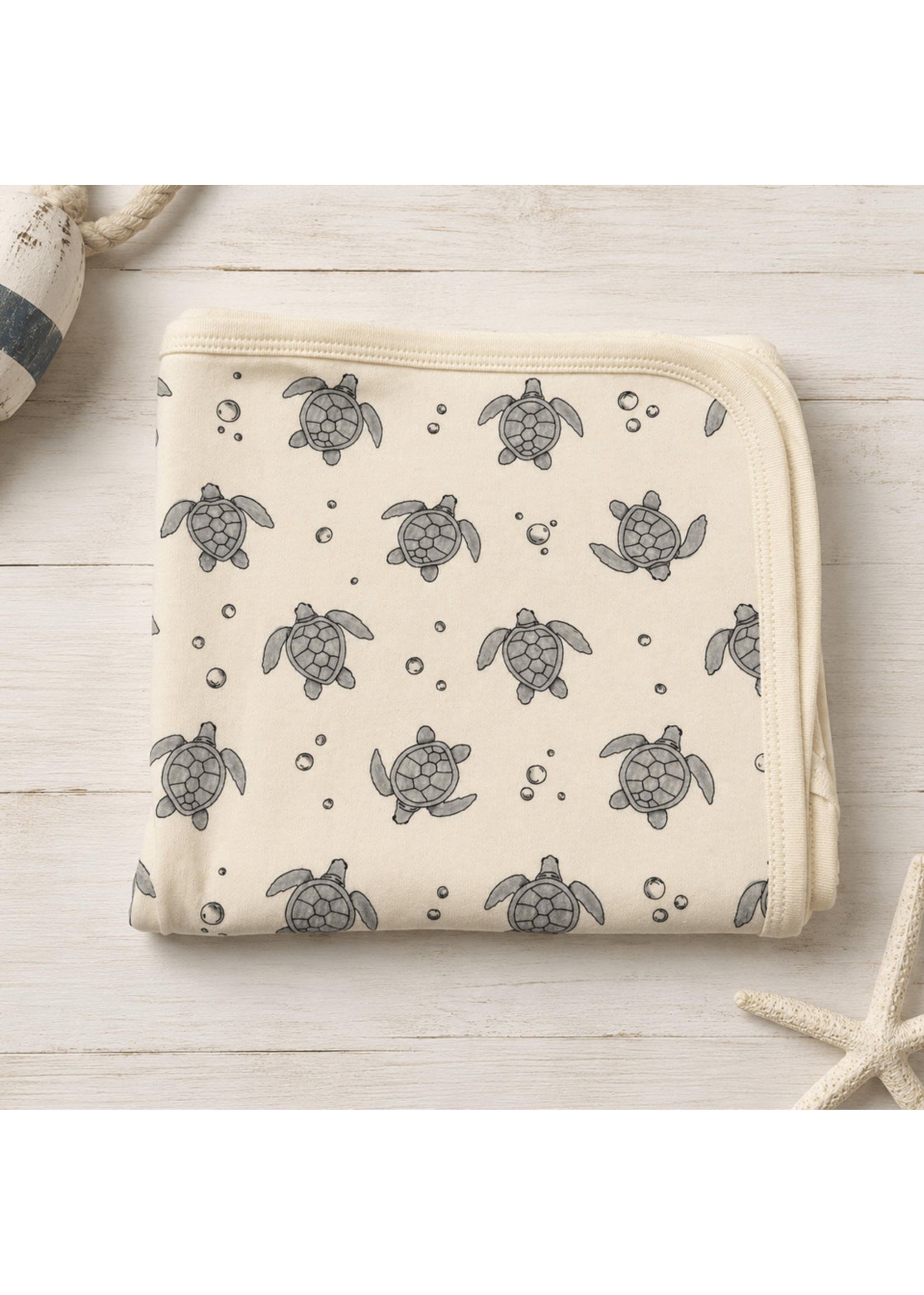 L'oved Baby Baby Blanket Coastal Crew Sea Turtles