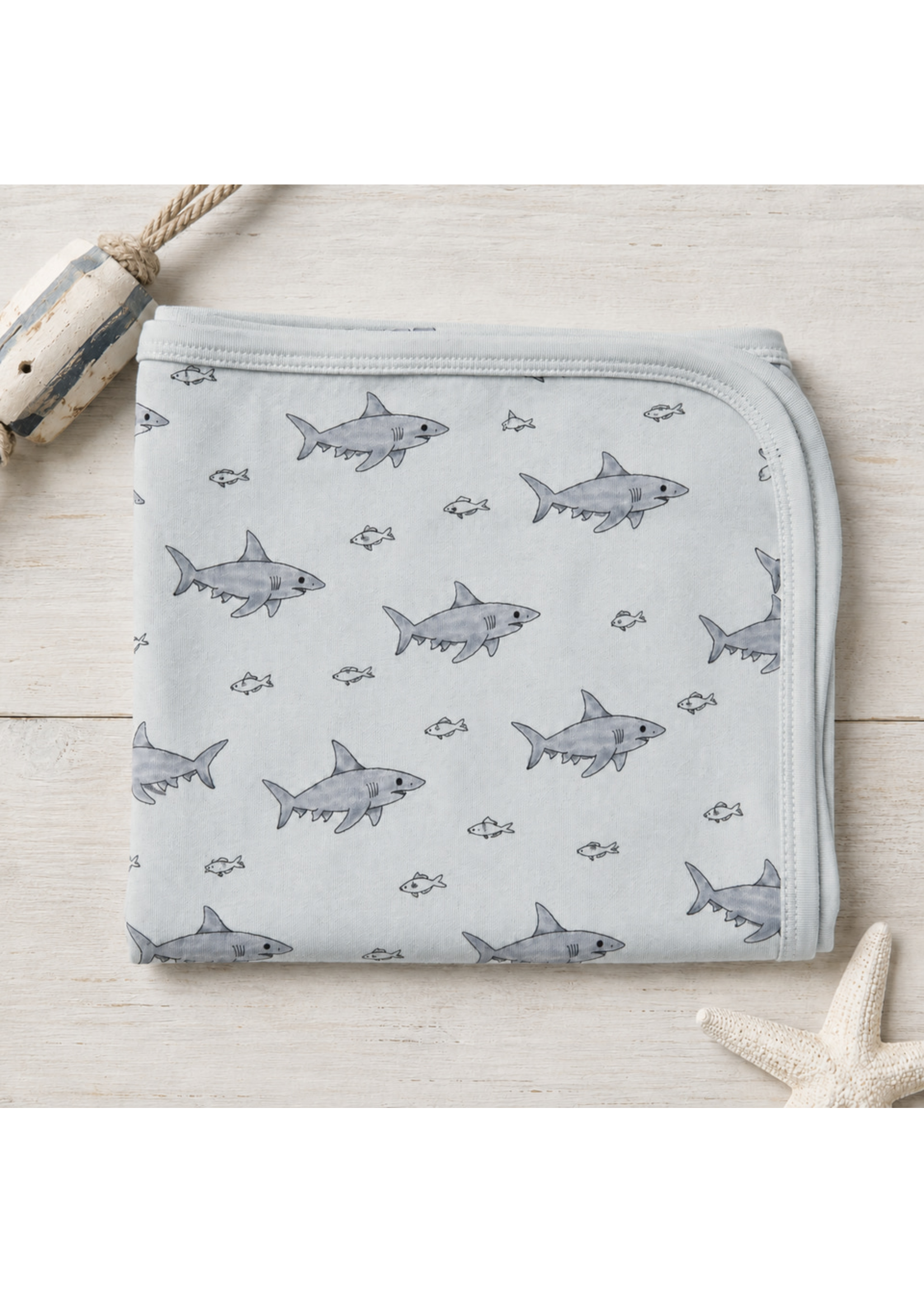 L'oved Baby Baby Blanket Coastal Crew Sharks