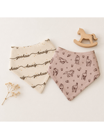 L'oved Baby Bandana Bib Set of 2 Rodeo Rose