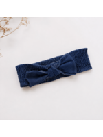 L'oved Baby Smocked Tie Headband Denim