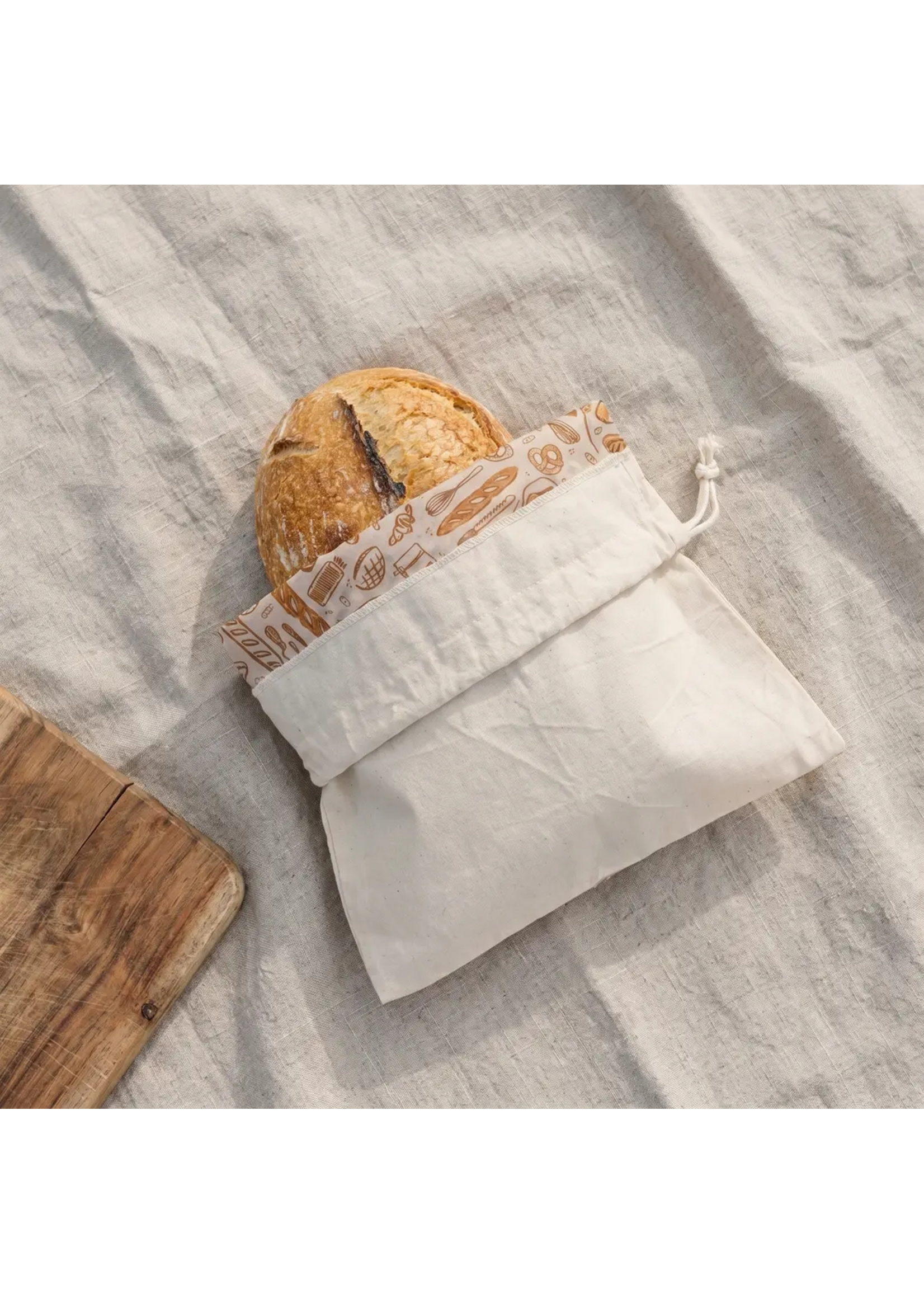 Reusable Beeswax Lined Artisan Bread Bag