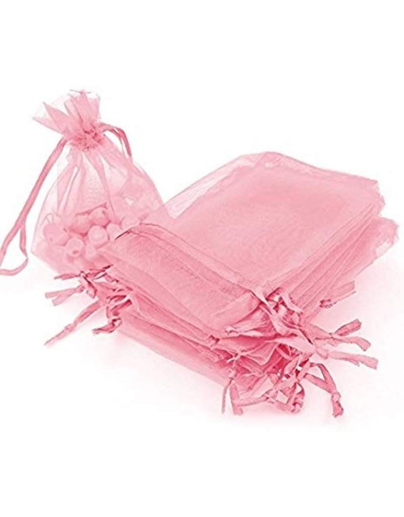 Light Pink Organza Bags - 3x4 - Pink Bliss BVI