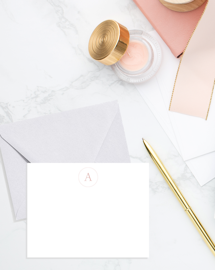 Sweet Paper Circle Monogram Notes