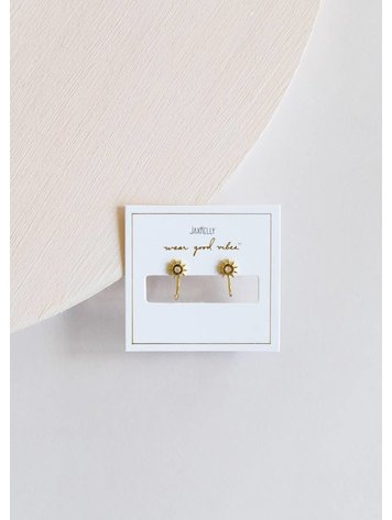 JaxKelly Huggie Earrings, Sun