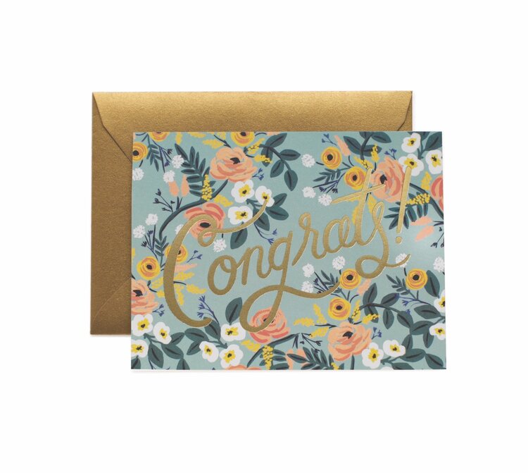 Rifle Paper Co. Blue Meadow Congrats