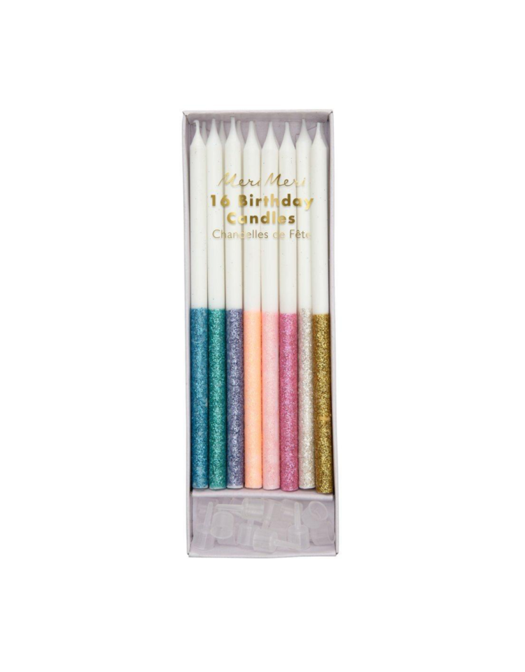 Meri Meri Multi Glitter Dipped Candles