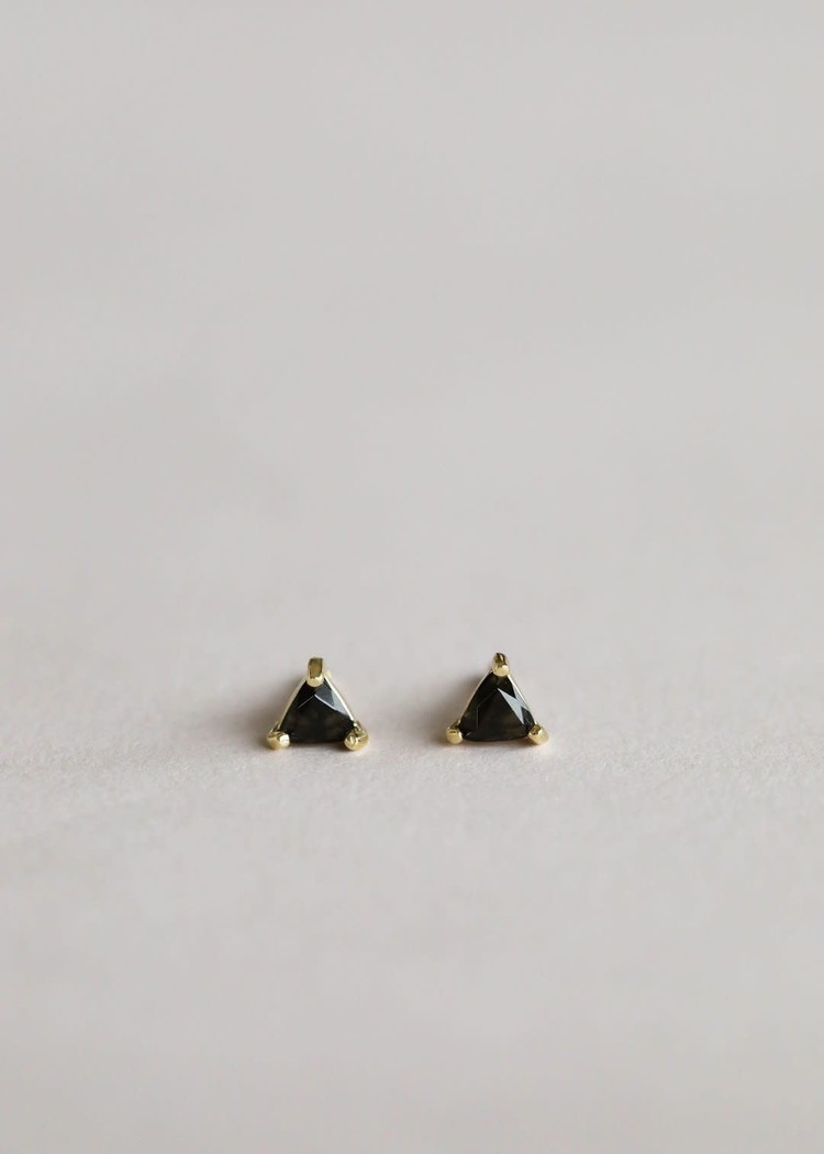 JaxKelly Mini Energy Gem Earrings, Black Tourmaline