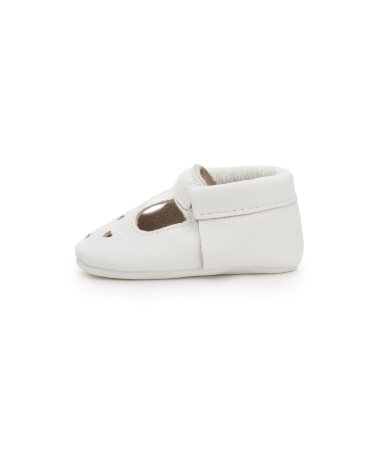 BirdRock Baby Pearl White Mary Jane Moccasins
