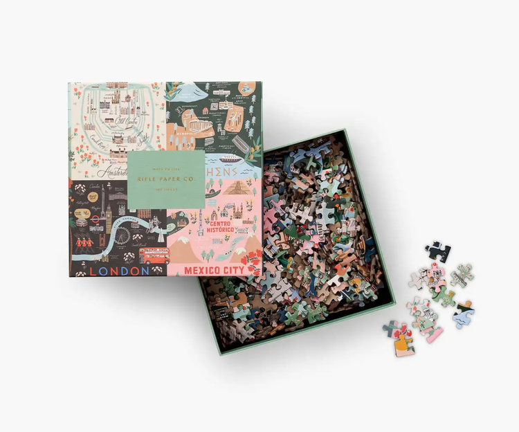 Rifle Paper Co. Maps Jigsaw Puzzle