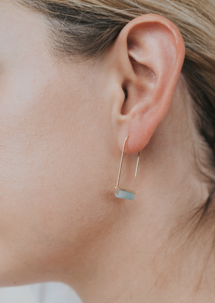 JaxKelly Amazonite Gemstone Drop Earrings