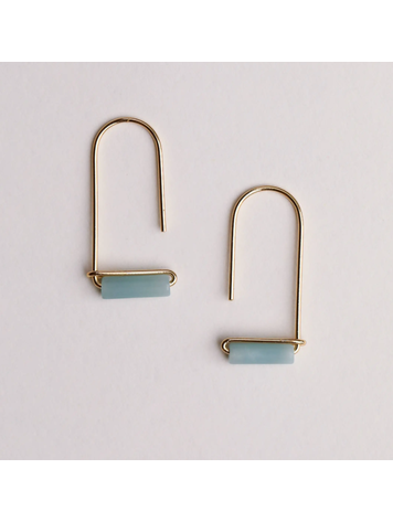 JaxKelly Amazonite Gemstone Drop Earrings