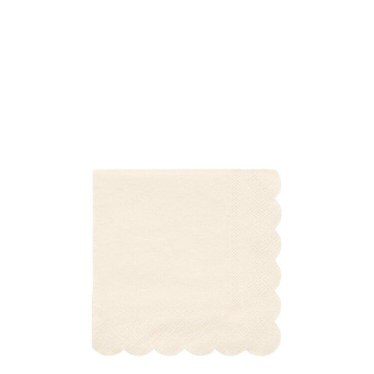 Meri Meri Cream Simply Eco Napkins, Small
