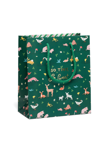 Red Cap Cards Tiny Animals Baby Gift Bag, Medium