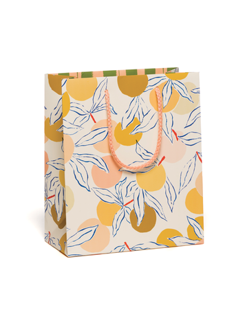 Red Cap Cards Peaches Gift Bag, Medium
