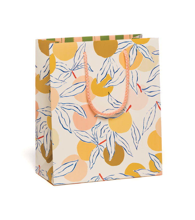 Red Cap Cards Peaches Gift Bag, Medium