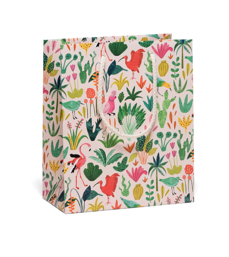 Red Cap Cards Colorful Birds Gift Bag, Medium