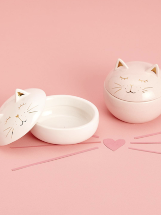 NEW Fringe Cat Decorative Ceramic Tray