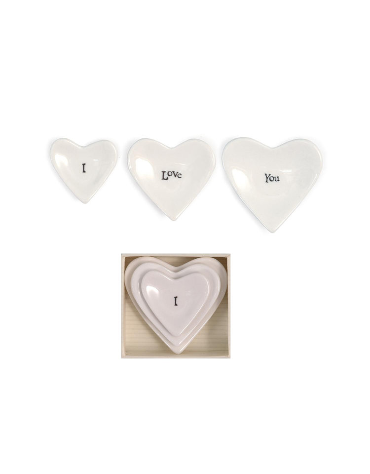East of India I Love You Stackable Hearts