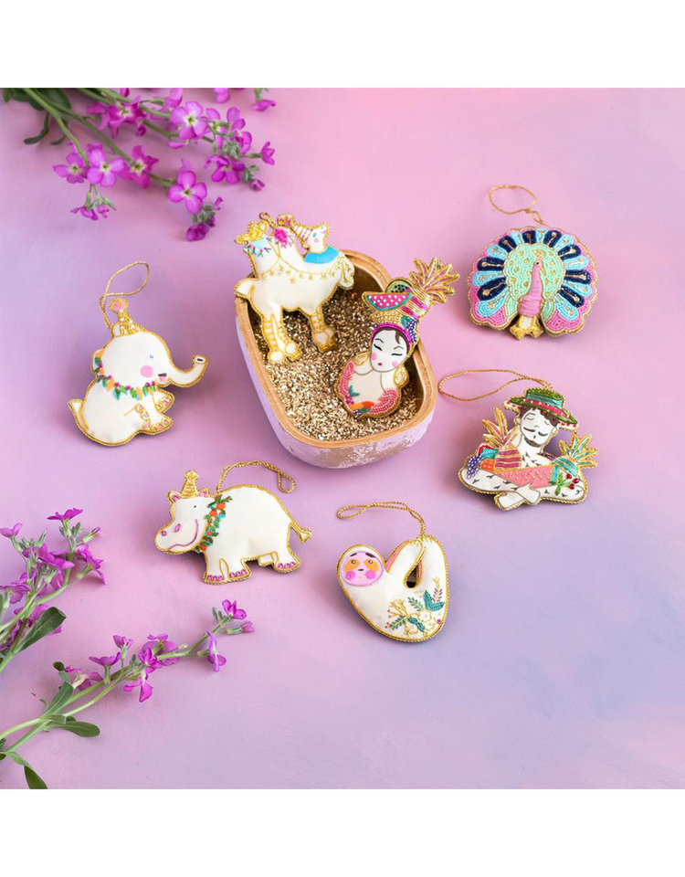 Glitterville Beaded Lala Ornament