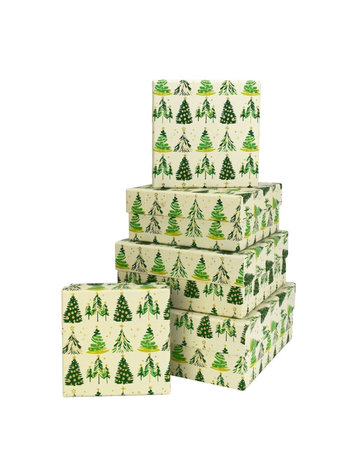 Vivid Wrap Ltd Christmas Tree Green Gift Box, Various Sizes