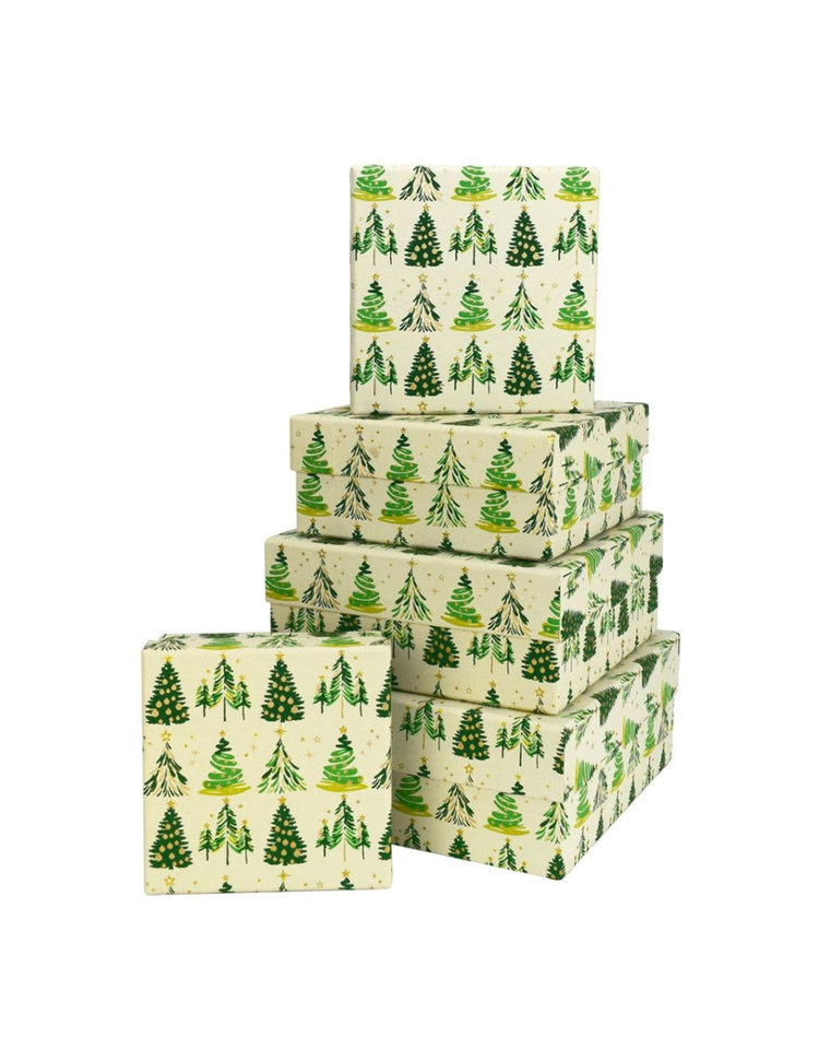 Vivid Wrap Ltd Christmas Tree Green Gift Box, Various Sizes