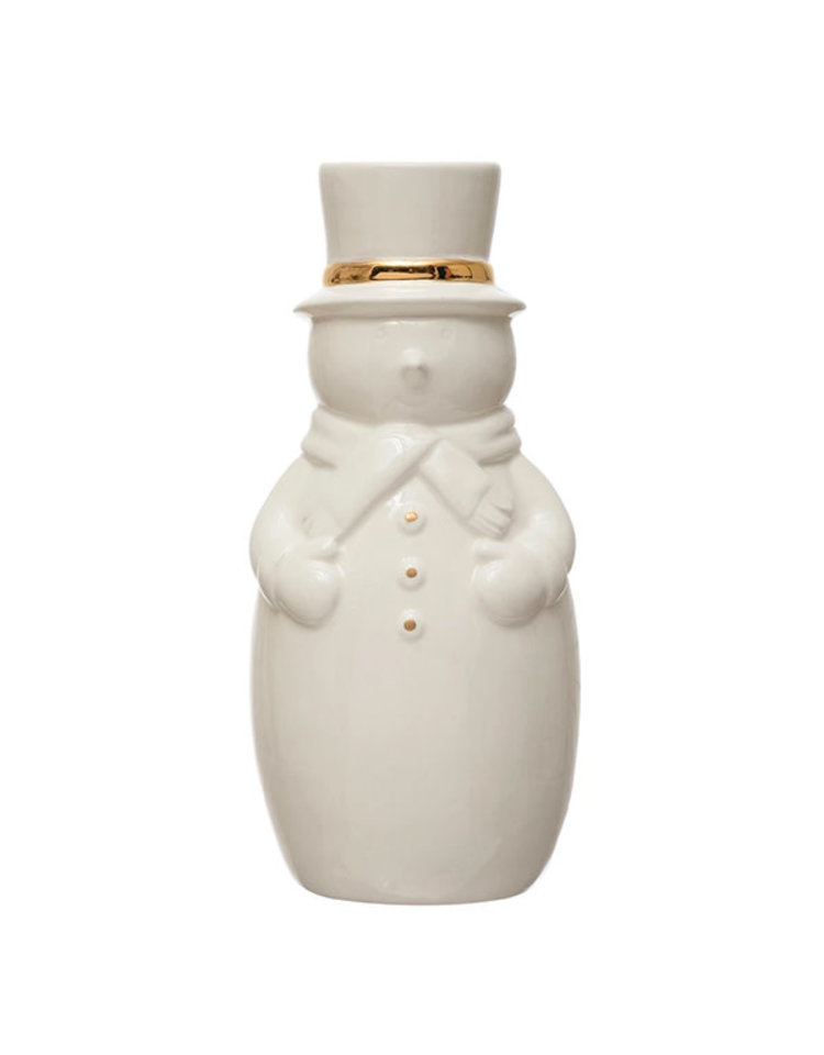 Creative Co-Op Stoneware Snowman Vase
