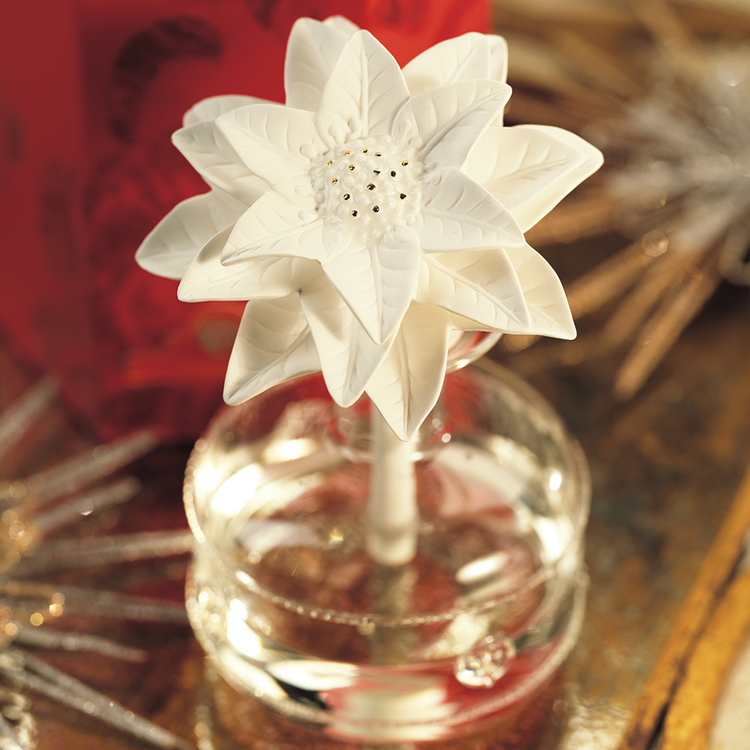 Zodax Grand Casablanca Porcelain Diffuser, Poinsettia