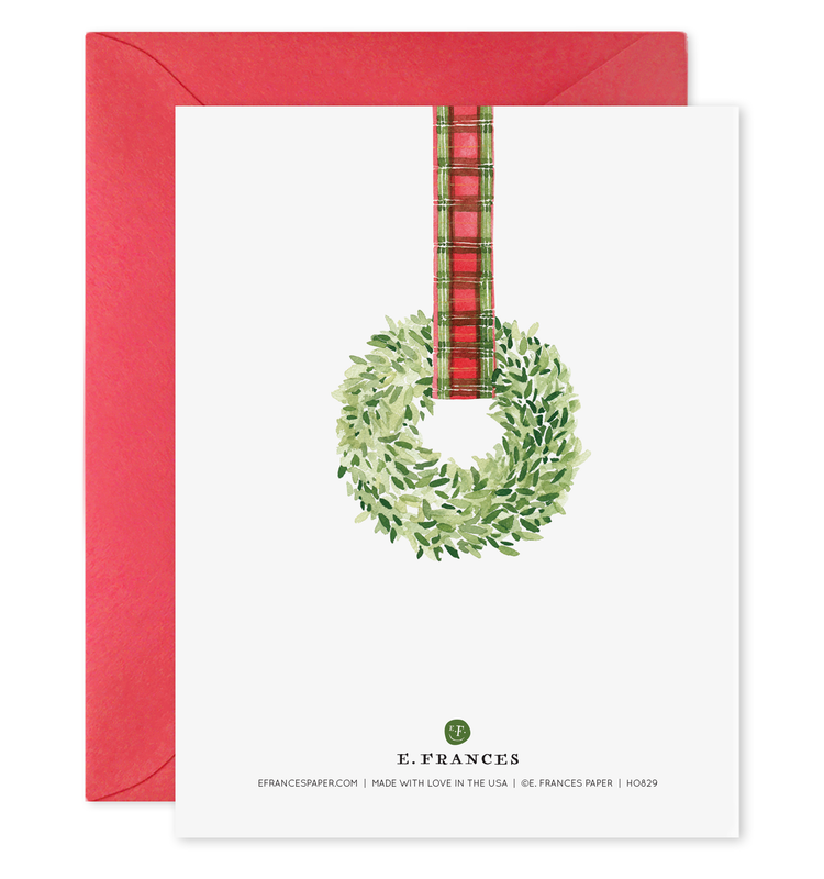 E. Frances Paper Studio Plaid Ribbon Wreath Box Set