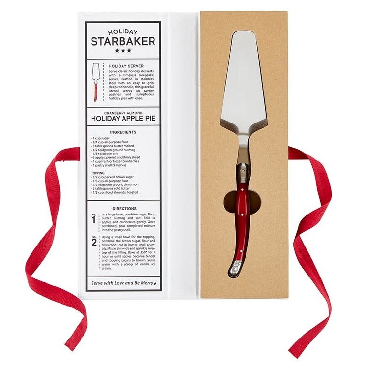 Santa Barbara Design Studio Be Merry Red Dessert Server